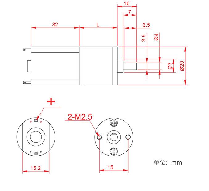 12V DC Reducing Micro Motor JGA20-180 Micro DC Reducing Motor Magnete permanente a bassa velocità 2