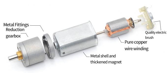 12V DC Reducing Micro Motor JGA20-180 Micro DC Reducing Motor Magnete permanente a bassa velocità 6