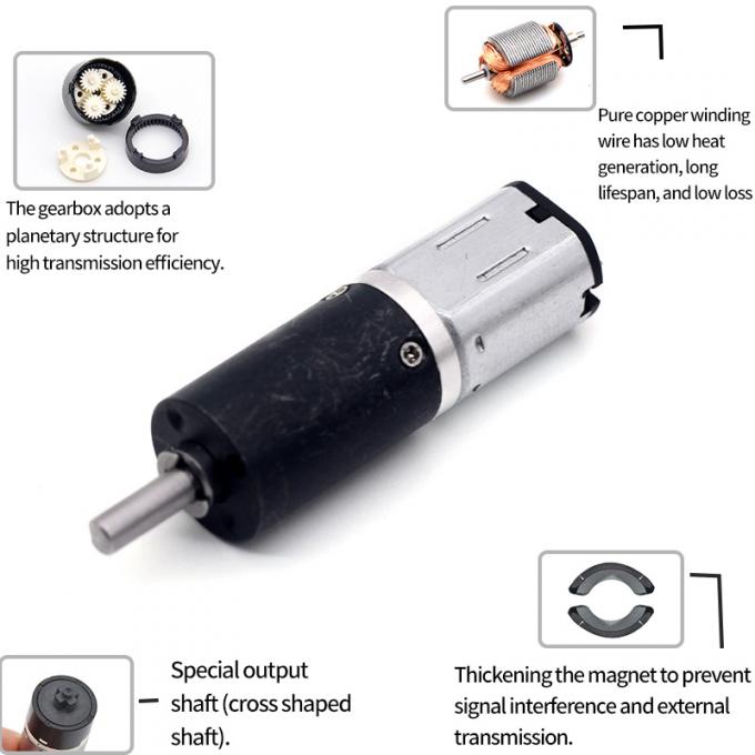12V Micro High-Speed Brush DC Electric Gearbox PG12-N20 Alta qualità 12mm DC Reduction Gear Motor 13