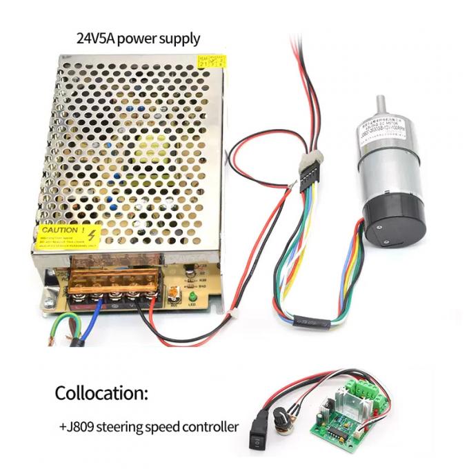 Motore eccentrico 1600rpm 37mm Hall Encoder Cap Protective dell'albero di ingranaggio di alta coppia di torsione 10