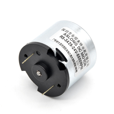 Motore ad alta velocità di CC del fornitore del motore di CC dell'alto motore di coppia di torsione della spazzola di carbone di ASLONG RS-3429 12/24V 5500-7500RPM micro