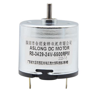 Motore ad alta velocità di CC del fornitore del motore di CC dell'alto motore di coppia di torsione della spazzola di carbone di ASLONG RS-3429 12/24V 5500-7500RPM micro