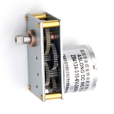 Asse a bassa velocità del motore d dell'ingranaggio di CC del Metal Gear 6V del motore 6V 37RPM di CC del motore ZB4124-310 della valvola di ASLONG mini