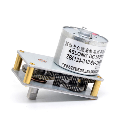 Asse a bassa velocità del motore d dell'ingranaggio di CC del Metal Gear 6V del motore 6V 37RPM di CC del motore ZB4124-310 della valvola di ASLONG mini