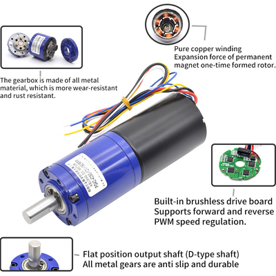 ASLONG PG42-4260 DC Brushless Planetary Gear Reduction Motor 24V 80-2500RPM Micro motore avanti e indietro