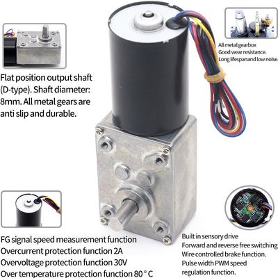 Micro Brushless DC Right Angle Motor A58-3650 Motore a motore a vermi DC 24V 24v Dc Motore a motore a vermi