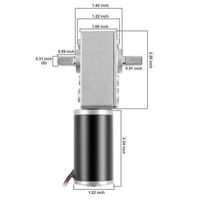 Motore di riduzione a doppio cuscinetto autobloccante A58SW31ZYS micro motore di ingranaggi a corrente continua a doppio asse 12v 24v motore di ingranaggi a versamento continuo